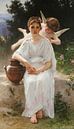 Fluisteringen van de Liefde, William-Adolphe Bouguereau van Meesterlijcke Meesters thumbnail
