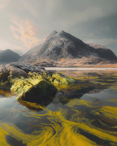 Strandwandeling in IJsland van fernlichtsicht