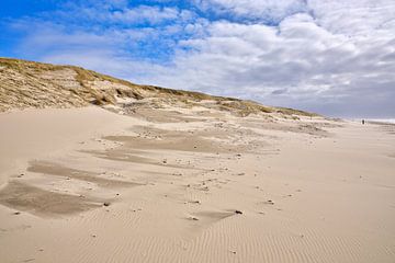 Storm langs de kust met strand en duin van eric van der eijk