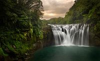 The beautiful Shifen waterfall in the north of Taiwan near the capital Taipei.