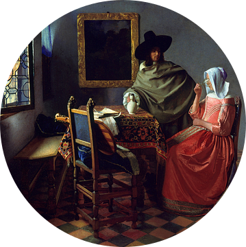 Johannes Vermeer. Het glas wijn