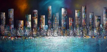 Skyline City van Gena Theheartofart