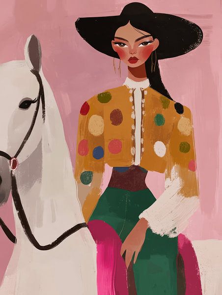 Amazon, colourful portrait by Carla Van Iersel