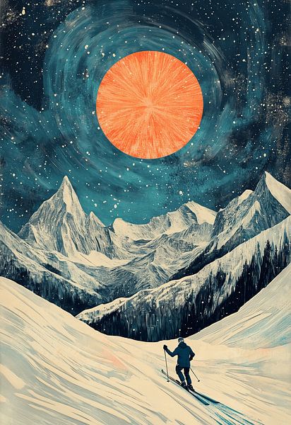 Lune de sang dans les Alpes par Dream Drip