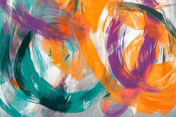 Colourful dance movements - Abstract by Poster Art Shop