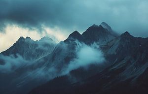 Berge im Abendrot