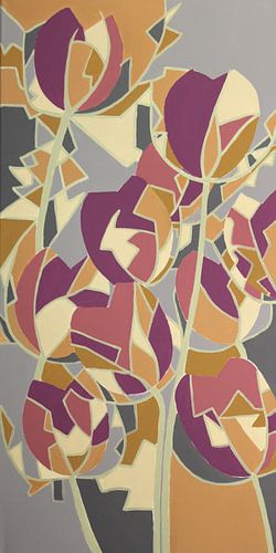 Gedroogde bloemen in abstracte vorm