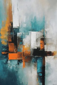 Abstract painting in soft tones