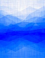 Morning Mist een moderne pop-art expressionist in blauw