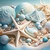 Surreale Strand Komposition mit Seesternen von Max Steinwald