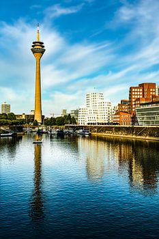 Gehry Bauten und Rheinturm