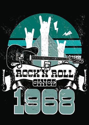 Rock N Roll Since 1968 Father's Day Gift for Dads