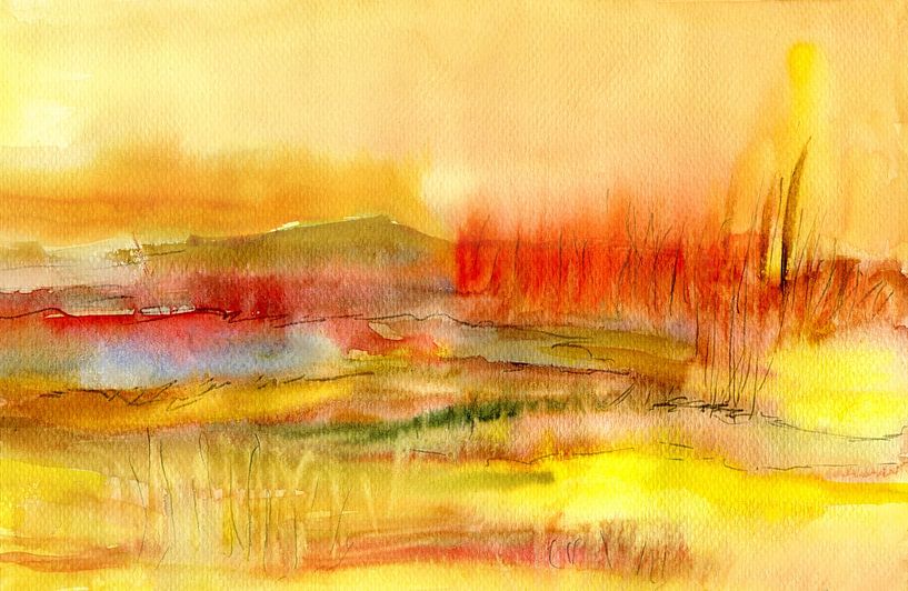 Morgenlicht in Gelb - Het licht van de ochtend in geel von Claudia Gründler