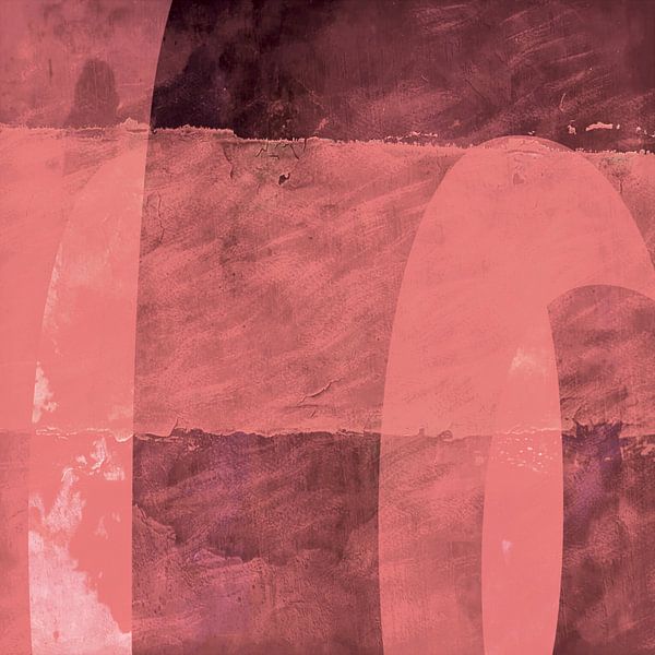 Paysage expressionniste arc-en-ciel Framboise par Mad Dog Art