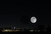 Amersfoort Vroeg op Super maan over Amersfoort