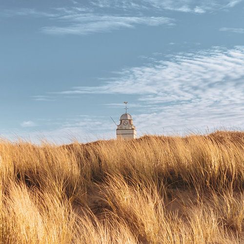 Witte kerk in Katwijk aan Zee, vierkant