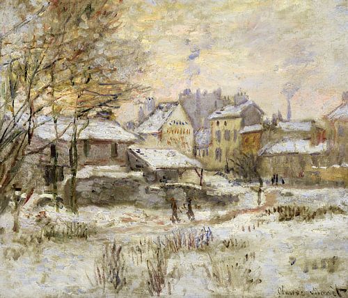 Claude Monet,Sneeuweffect met ondergaande zon