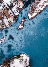 Natural Ice Forming in Winter by Mike Helsloot