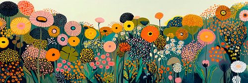 Moderne Blumenbordüre