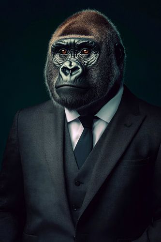 Gorilla in a suit: style meets nature