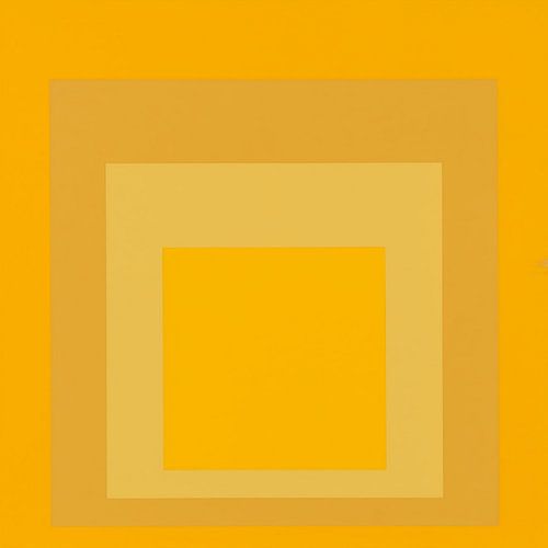 Josef Albers - Hommage an das Quadrat, gelb, golden, hohe Auflösung