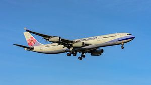 Landung des China Airlines Airbus A340-300.