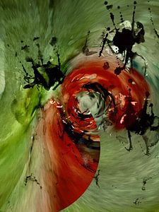 Roter Käfer - abstrakt