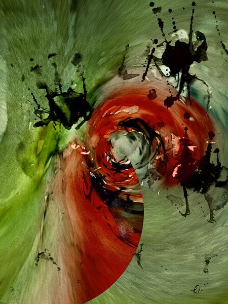 Roter Käfer - abstrakt von Christine Nöhmeier
