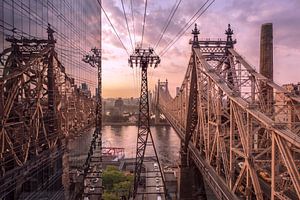 Roosevelt Island Tramway with the Queensboro Bridge van Nico Geerlings