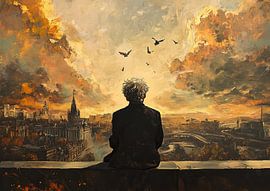 City panorama | Urban Dreamscape by Abstract Painting