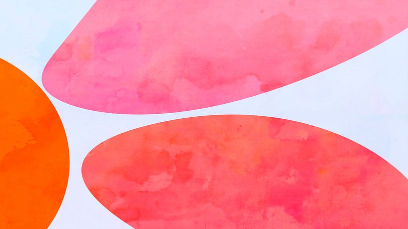 Organic nature shapes Abstraction in coral by Mad Dog Art