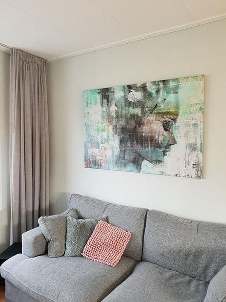 Klantfoto: Angie green van Atelier Paint-Ing, op canvas