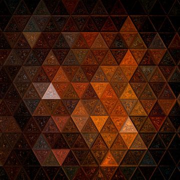 Mozaïek driehoek bruin zwart #mosaic van JBJart Justyna Jaszke