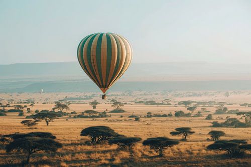 Luchtballon over de savanne