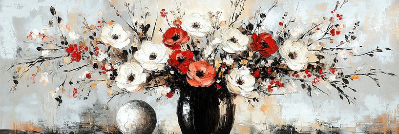 Bouquet dans un vase 75.6301 par La collection ARTEO