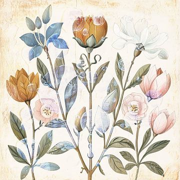 Botanical flowers decorative art