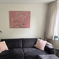 Kundenfoto: Mandelblüte (pink), Collage nach Vincent van Gogh  von Masters Revisited, auf Leinwand