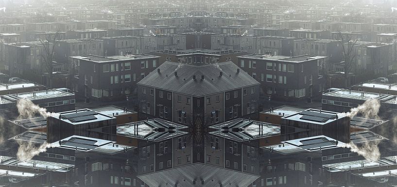 Huizen in Groningen (Nederland) van Marcel Kerdijk