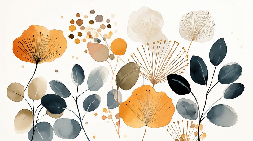 Blumen Modern Abstrakt von Dakota Wall Art