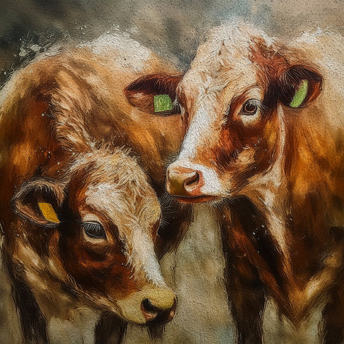 2 koeien portret