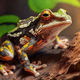 Portrait eines Frosch Illustration