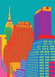 Pop Art New Yorker Skyline by Art Kingdom