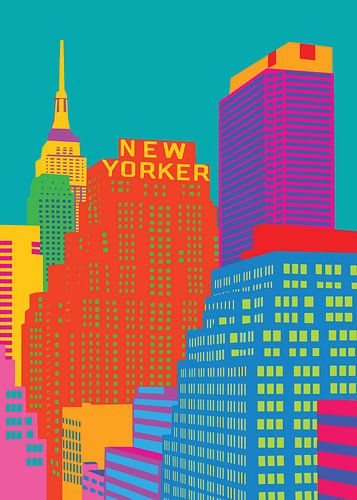 Pop Art New Yorker Skyline