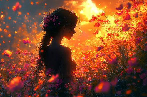 sensuele schilderachtige vrouw