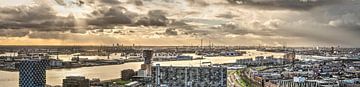 Panorama der Hafen von Rotterdam von Frans Blok