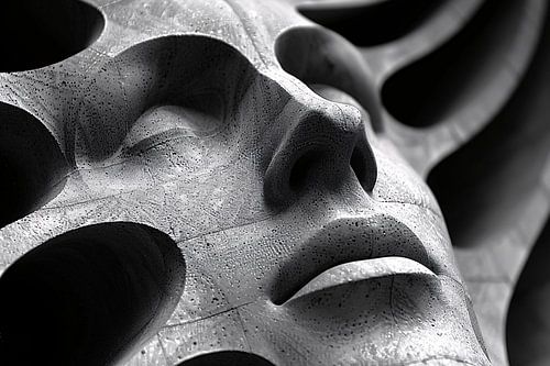 Abstract Buste in Schaduw en Licht