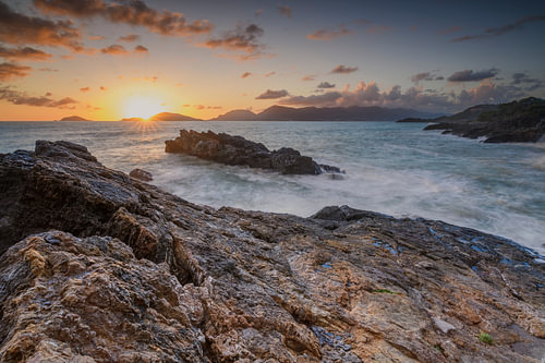 Sonnenuntergang über dem Ligurischen Meer | Tellaro, Italien