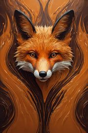 Fiery Fox - Modernes Design in warmen Farbtönen von Art & Soul Creations