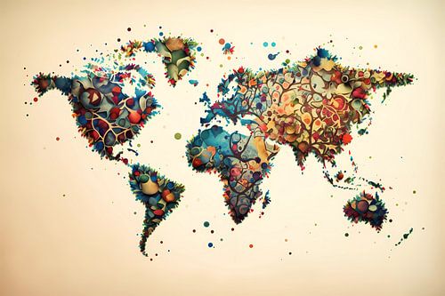 Vibrant world map