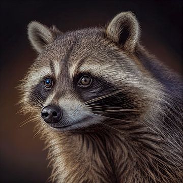 Portret van een wasbeer illustratie van Animaflora PicsStock